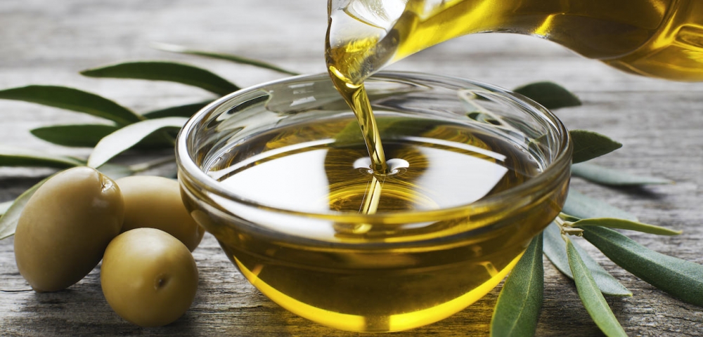 sensual massage with olive oil